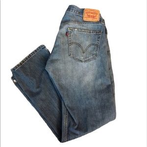 Levi’s 514 Slim Straight Jeans Distressed 36W 30L